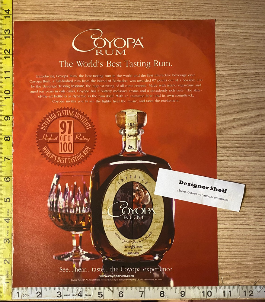 Coyopa Rum Alcohol Rating Scene 2003 Print Advertisement