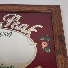 Geyser Peak Winery Wine Mirror Gold Foil Sign 27 x 21&Prime; Bar Pub Decor Vintage 80s