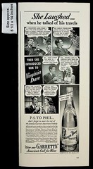 1941 Garrett&rsquo;s Virginia Dare American White Wine Drink Vintage Print Ad 40055