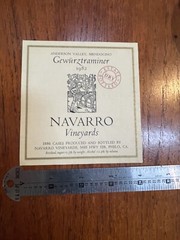 Old & Rare 1982 Navarro Wine Label Mendocino County Perfect Condition