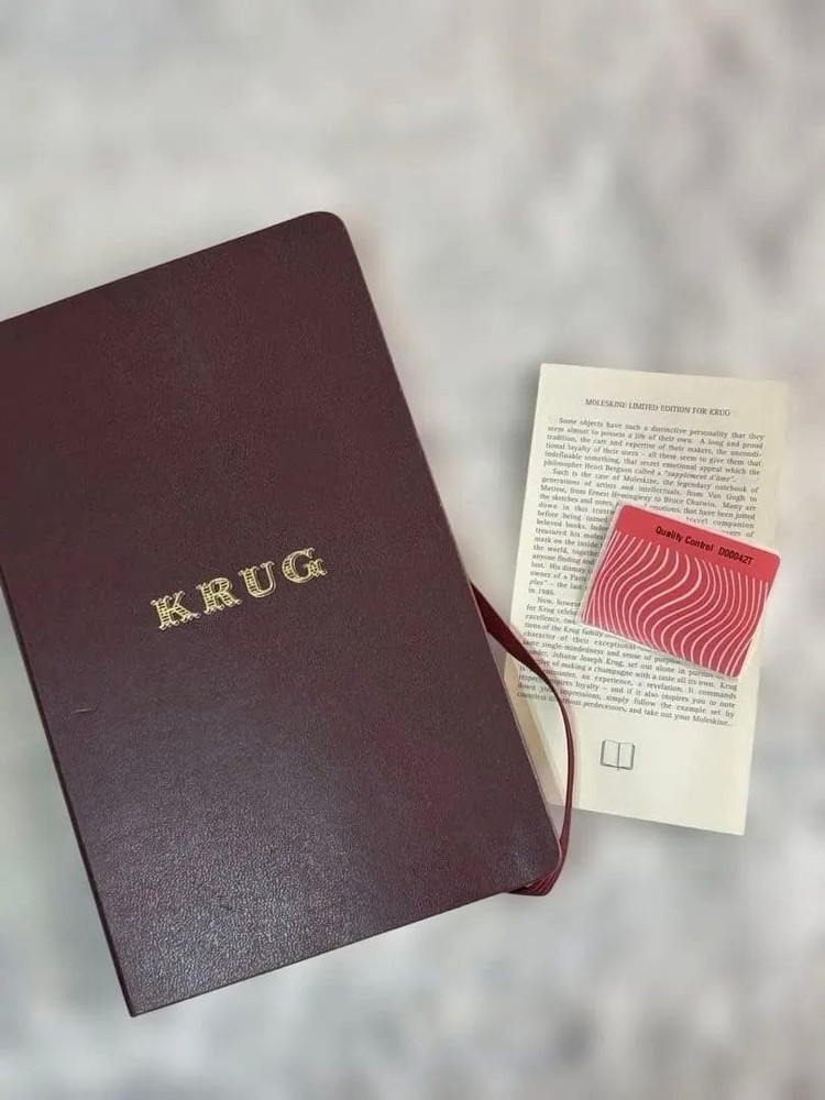 KRUG Signed Moleskine Notebook A5 P55 Limited Edition Champagne Collectible