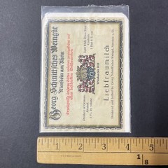 Vintage 1930s Georg Schmitt&rsquo;sches Weingut Liebfraumilch UNUSED Paper Label Q2041