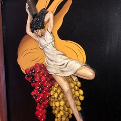 Asti Cinzano by Leonetto Cappiello 3D Resin Relief – Bar Wine Grape Sign