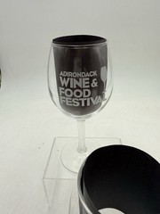 Adirondack Wine & Food Festival Wine Glass Set Of 3 Lake George N.Y. 2018 Gift