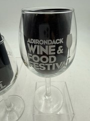 Adirondack Wine & Food Festival Wine Glass Set Of 3 Lake George N.Y. 2018 Gift