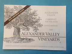 Lot of 3 Alexander Valley Vineyards Bottle Labels (1982 & 1983) California WINE