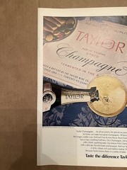 1971 TAYLOR New York State Champagne « Taste The Difference  » Magazine Ad