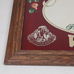 Geyser Peak Winery Wine Mirror Gold Foil Sign 27 x 21&Prime; Bar Pub Decor Vintage 80s