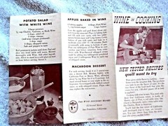 3 booklets California Wine c.1966, 1967 Wine Cooking & Wine Tasting