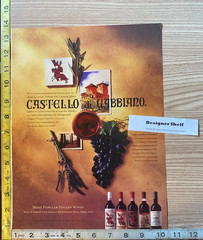Castello Gabbiano Wines 5 Bottle Scene 2000 PAPER Magazine Print Advertisement