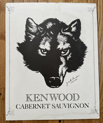 Rare 1980’s Kenwood Vineyards Jack London Cabernet Sauvignon Label Promo Poster
