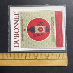 Vintage 1950s Dubonnet Wine UNUSED Paper Label Paris France Q1938