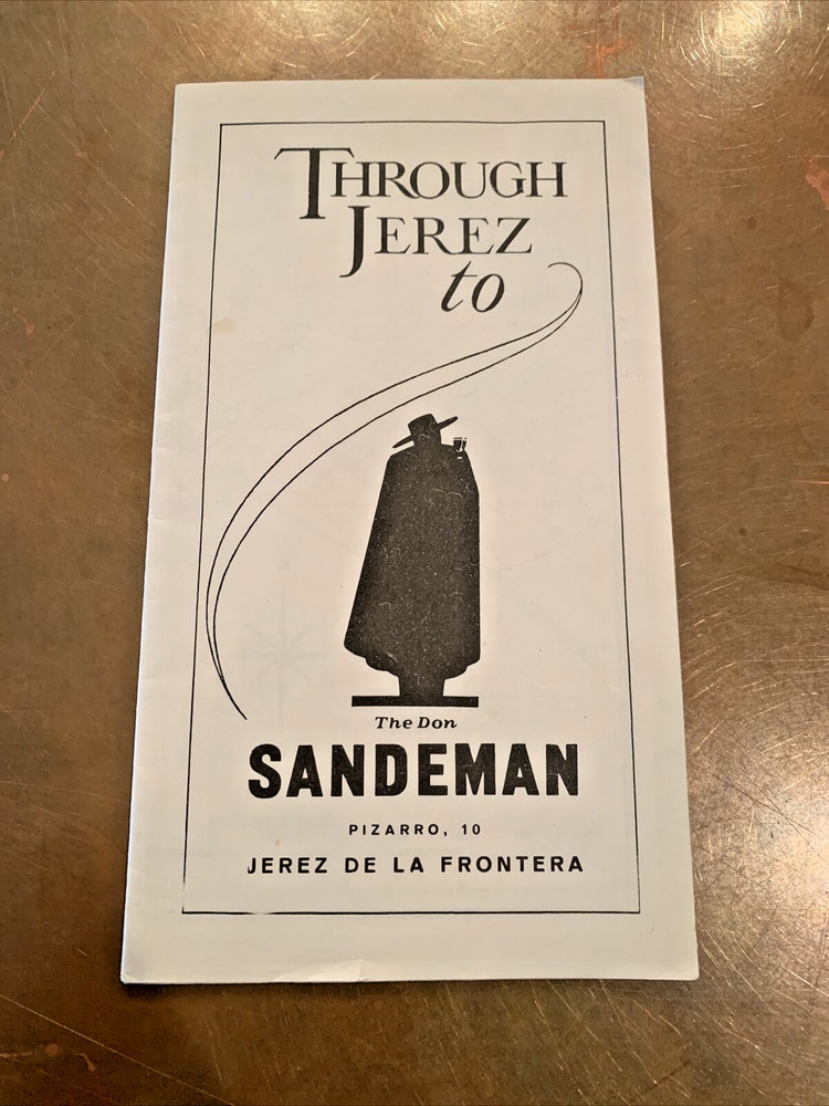 Vintage 1953 Sandeman Sherry Wine Advertising Informational Booklet And Map