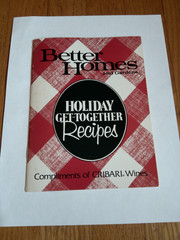 Vtg Cribari Wines Better Homes & Gardens Holiday Recipe Booklet Wine Suggestions