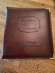 Lot of 7 SEBASTIANI Wine Labels w/Fact Sheets in Plastic Sleeves ~ 1980&rsquo;s