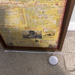 Large Vintage DA MEO PATACCA Rome Italy Restaurant Menu Poster Framed 1960&rsquo;s