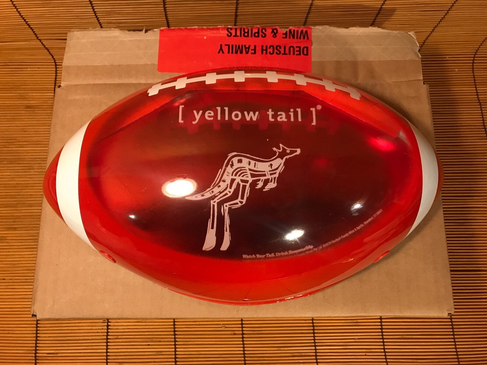 NEW YELLOW TAIL WINE HOLIDAY TAILGATE FOOTBALL LIGHTBOX Red