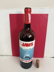 JAWS Amity Island Red & White Wine Bottles (2) – Empty 750ml – 50th Anniversary