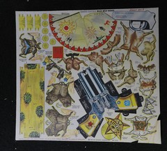 1952 GENERAL ELECTRIC REFRIGERATOR WILD WEST RODEO PUNCH OUT PIECES