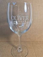 Oliver Winery Clear Wine Glass Bloomington Indiana 7&Prime;×2.5&Prime;×2 Bar Barware Homebar