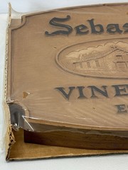 Sebastiani Vineyards Wall Sign Plaque RARE Vintage Sonoma CA NAPA Winery Wine