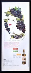 1942 Vintage PRINT AD Cresta Blanca Wines Art by Marcel Vertes