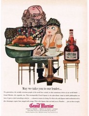 1959 GRAND MARNIER French Liquer art Vintage Print Ad