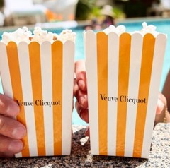 Veuve Clicquot Champagne Popcorn Boxes / Snack Containers – set of 4 – New