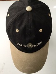 Clos Du Bois Wine Baseball Cap Black / Beige Ouray Hook & Snap Adjustable