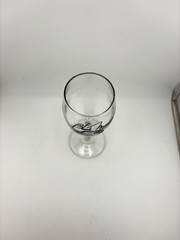 Black Mesa Oklahoma Wine Glass w/ Black Artwork – 6.5” Tall
