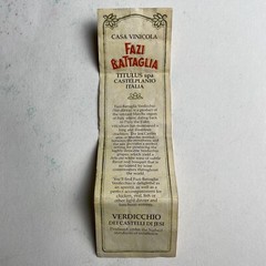 Vintage Italian Wine Label – Fazi-Battaglia Verdicchio Classico – Italy Art
