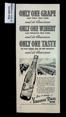 1943 Garrett&rsquo;s Virginia Dare American White Wine Grape Vintage Print Ad 32931