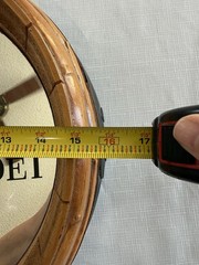1982 Mouton-Cadet Baron Philippe De Rothschild Mirrored Barrel Bar Sign 16”