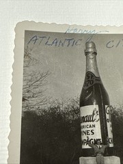 1950 Renault Wines Atlantic City New Jersey Giant Champagne Bottle Man Vtg
