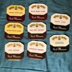 Lot of 41 Vintage Paul Masson Wine Labels. Winery in Saratoga, California.