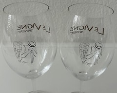 LE VIGNE WINERY 20th Anniversary Paso Robles CA Set of 2 Wine Glasses 7.5&Prime;x2.25&Prime;