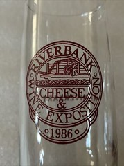 2 Riverbank Cheese Wine Exposition 1986 10th Anniversary Purple Champagne Glass