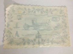 Vintage Paper Placemat Country Barn Riddle Collectible 13X8&Prime;