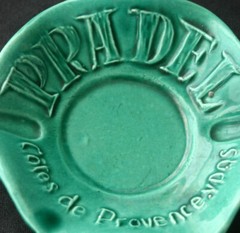 PRADEL Cotes De Provence Wine Adv Ashtray France Green