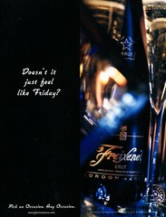 FREIXENET CHAMPAGNE AD #22 RARE 2000 OOP « DOESN&rsquo;T IT JUST FEEL LIKE FRIDAY? »