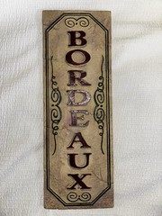 Set of 4 Decorative Wine Wall Signs Bordeaux Merlot Chardonnay Cabernet Beige