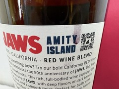 JAWS Amity Island Red & White Wine Bottles (2) – Empty 750ml – 50th Anniversary