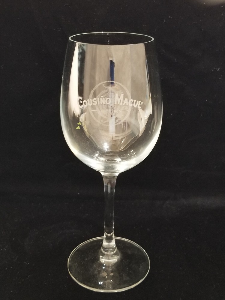 Cousino Macul – Santiago Chile – Wine Glass – White Artwork – 8&Prime; Tall – Rare