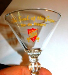 Lonz Winery Lake Erie Middle Bass Island Martini Glass Soul of the Grape 5.75