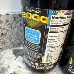 (2) 2000 International Bazaar Sparkling White Grape Juice Cocktail (N7)