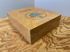 Vintage Pedro Domecq Carlos I Brandy Wine Wooden Box empty RARE size