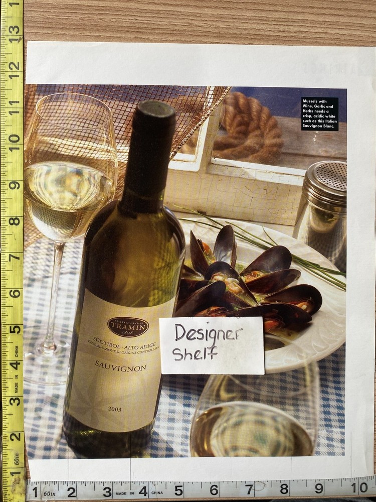 Tramin Sauvignon Blanc White Wines & Oyster Scene 2003 Print Advertisement