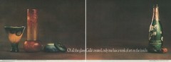 PERRIER-JOUET CHAMPAGNE AD #13 RARE 1986 OUT OF PRINT VINTAGE 2X HALF PAGE