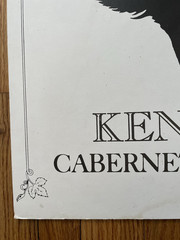 Rare 1980’s Kenwood Vineyards Jack London Cabernet Sauvignon Label Promo Poster