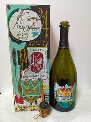 (empty) Dom Perignon 2015 Jean Michael basquiat Edition Limited Bottle Blue Rare